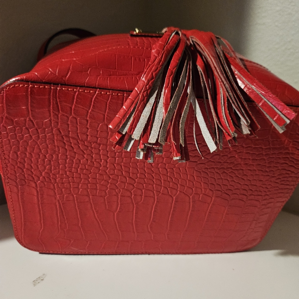 Valentino Milano Red leather bucket bag - Picture 8 of 10
